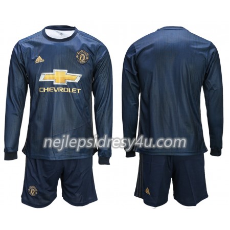 Fotbalový Dres Manchester United Dětské Alternativní 2018/19 Dlouhý Rukáv
